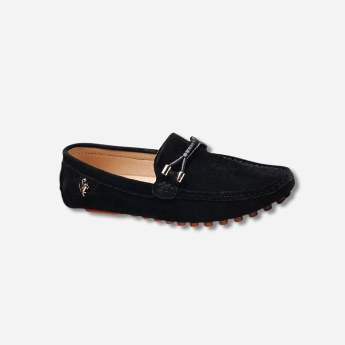 MOCASSINS EN DAIM HOMME À LACETS NOIR / 37