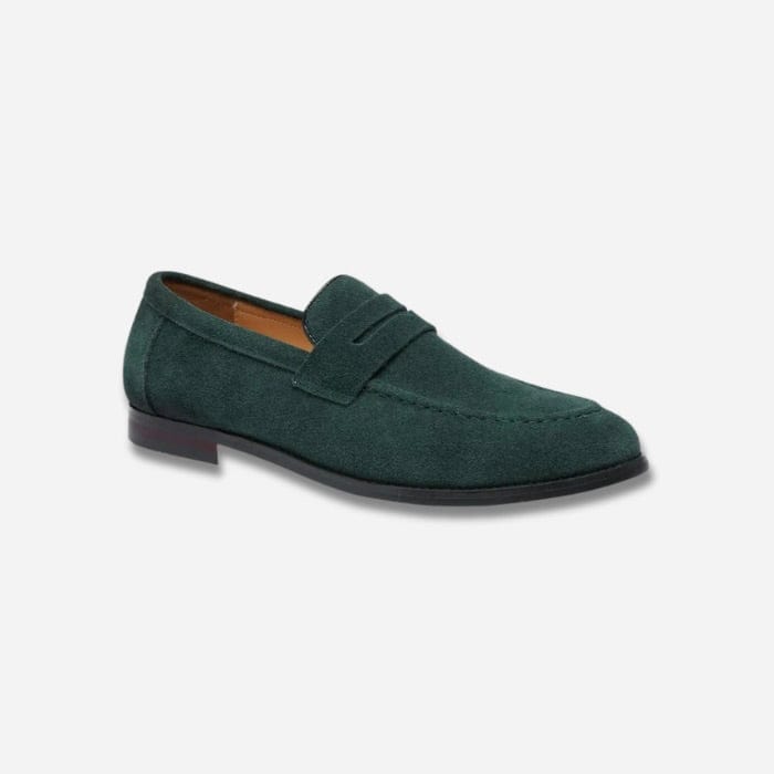 MOCASSINS EN DAIM HOMME VERT / 38