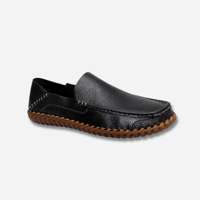 MOCASSINS HOMME EN CUIR SOUPLE NOIR / 38