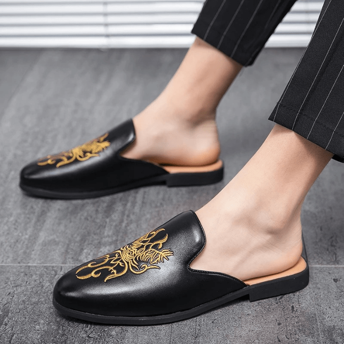 MOCASSINS MULES HOMME EN CUIR