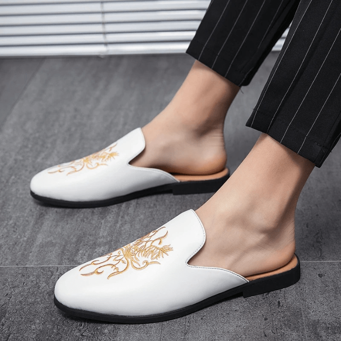 MOCASSINS MULES HOMME EN CUIR