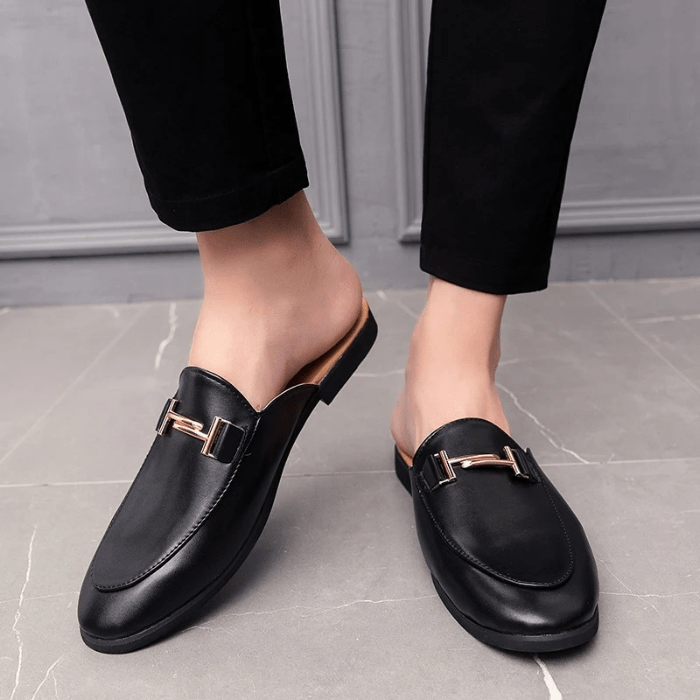 MULES EN CUIR POUR HOMME