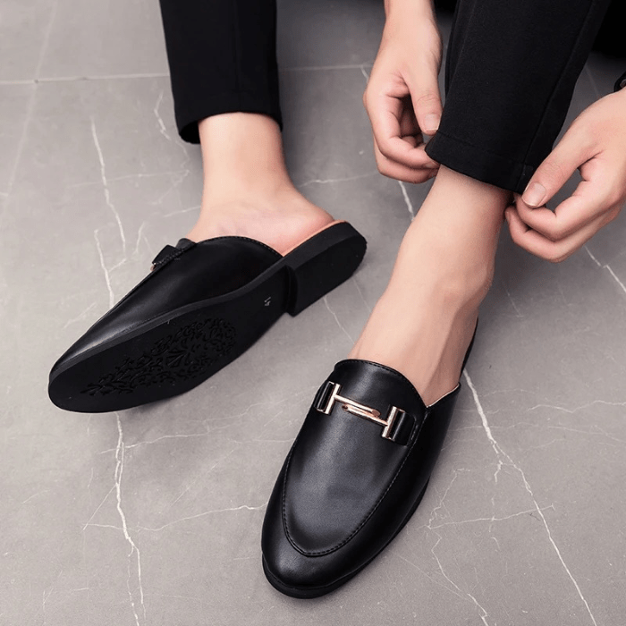 MULES EN CUIR POUR HOMME