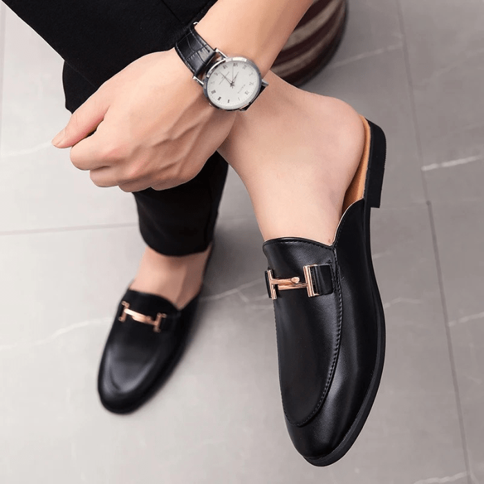 MULES EN CUIR POUR HOMME