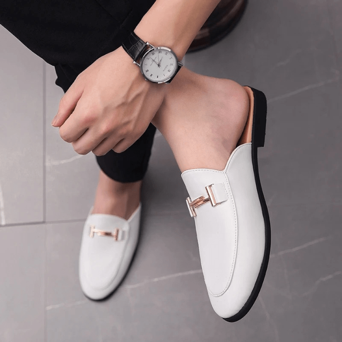 MULES EN CUIR POUR HOMME