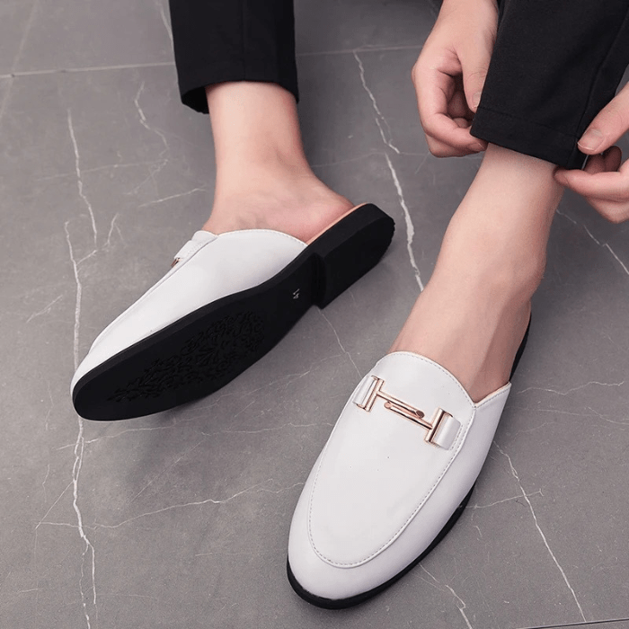 MULES EN CUIR POUR HOMME