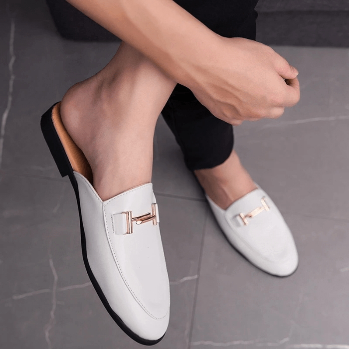 MULES EN CUIR POUR HOMME