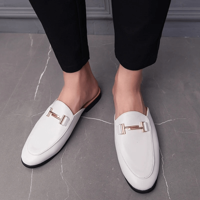 MULES EN CUIR POUR HOMME