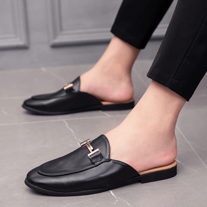 MULES EN CUIR POUR HOMME