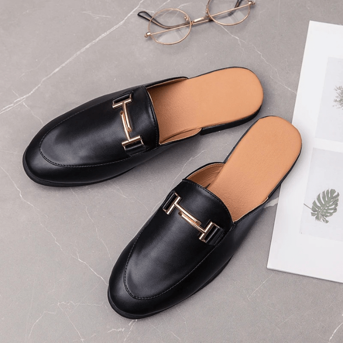 MULES EN CUIR POUR HOMME