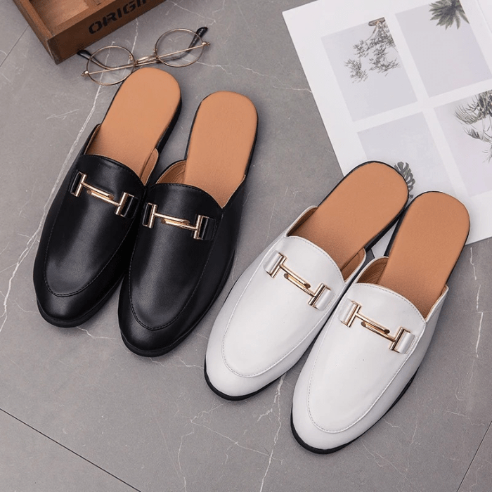 MULES EN CUIR POUR HOMME