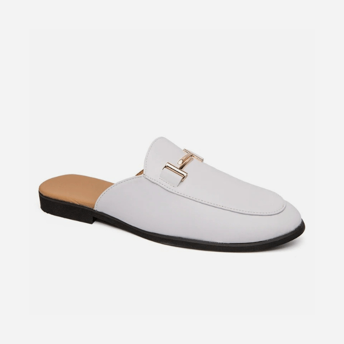 MULES EN CUIR POUR HOMME BLANC / 38