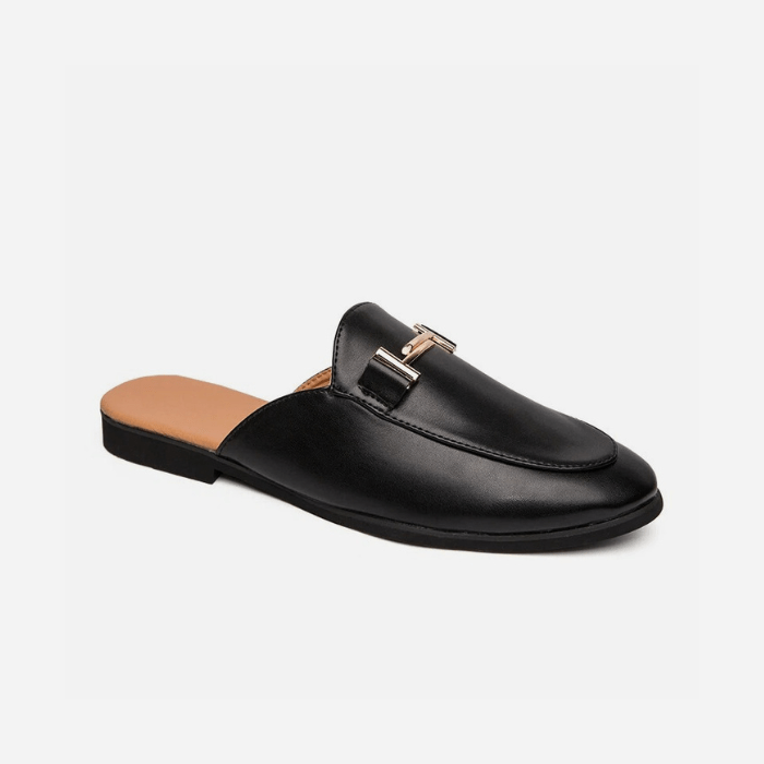 MULES EN CUIR POUR HOMME NOIR / 38