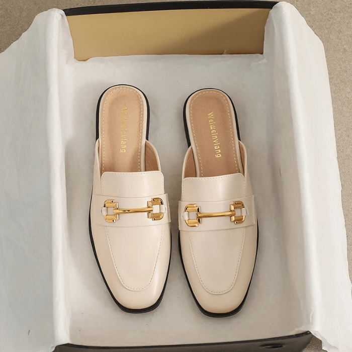 MULES FEMME CONFORT CHIC BEIGE / 35