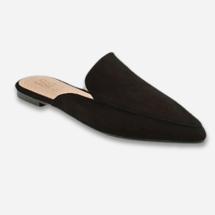 MULES FEMME NOIRES PLATES