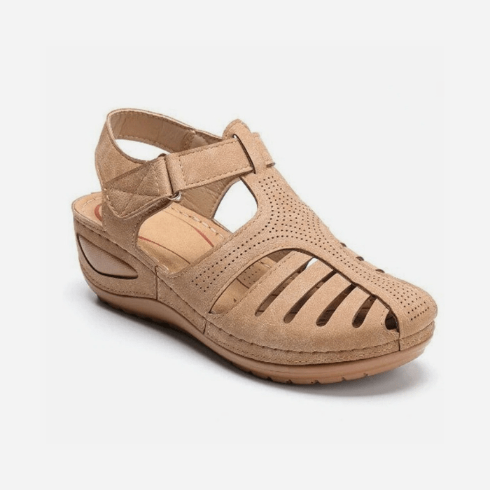 SANDALES COMPENSÉES ORTHOPÉDIQUES BEIGE / 36