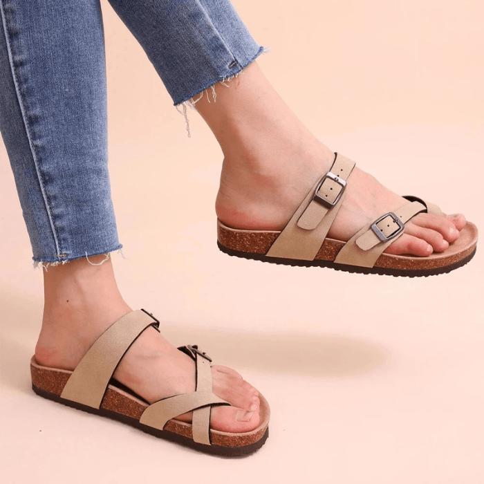 SANDALES ÉTÉ FEMME - MULE EN CUIR