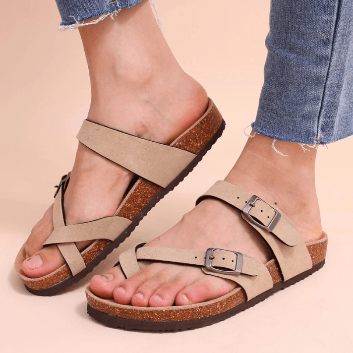 SANDALES ÉTÉ FEMME - MULE EN CUIR