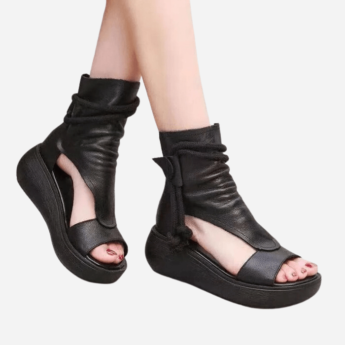 SANDALES FEMME EN CUIR - STYLE ROMAIN