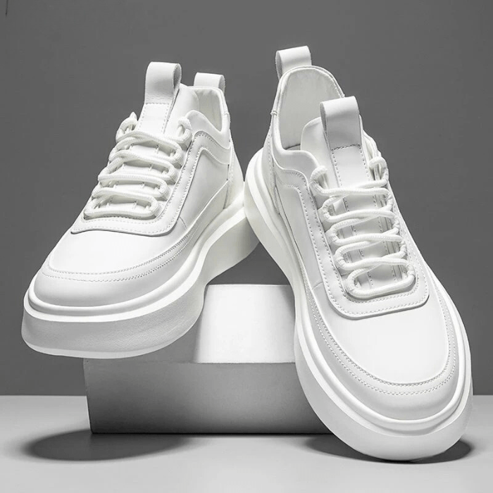 SNEAKERS BLANCHES HOMME À SEMELLE ÉPAISSE BLANC / 39